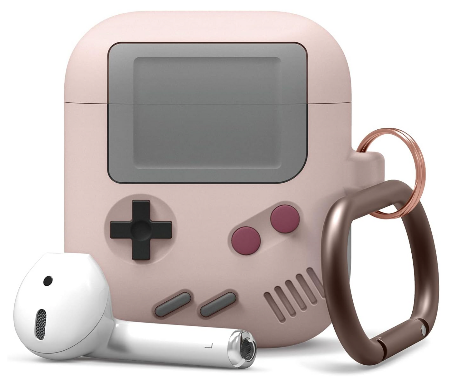 Gameboy Retro Case Sandrosa kompatibel mit AirPods 1/2 🎮 Silikon Schutzhülle