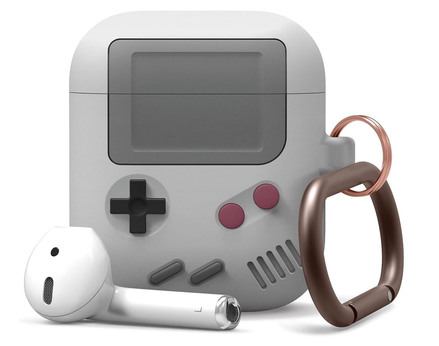 Gameboy Retro Case Grau kompatibel mit AirPods 1/2 🎮 Silikon Schutzhülle