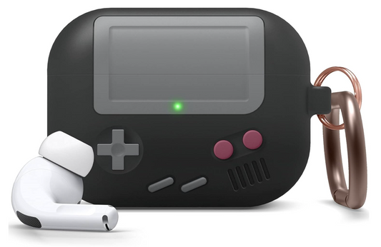 Gameboy Retro Case Schwarz kompatibel mit AirPods Pro 🎮 Silikon Schutzhülle