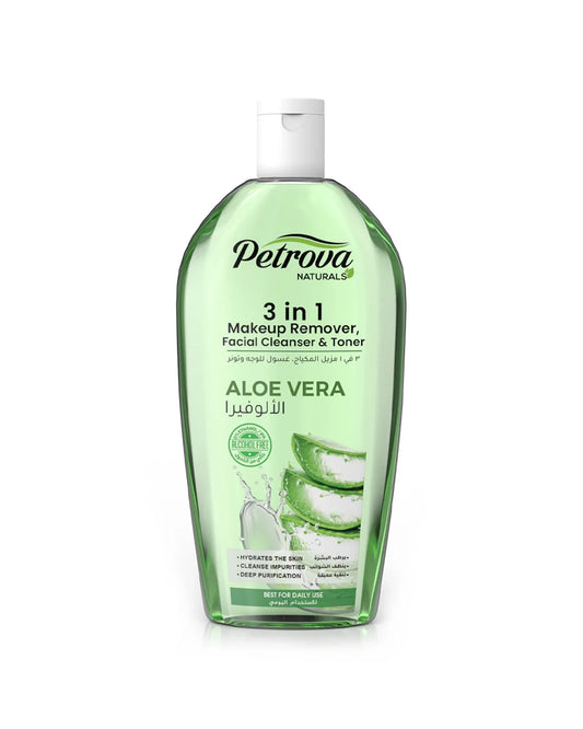Aloe Vera 3in1 Make Up Remover, Facial Cleanser & Tonner